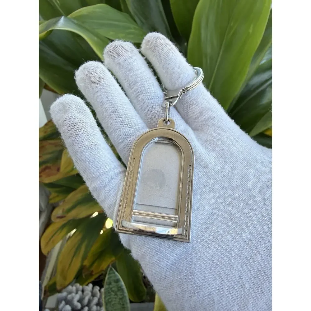Louis Vuitton Porte-Clés Porte-Adresse Metal Luggage Tag Bag Charm Key Holder